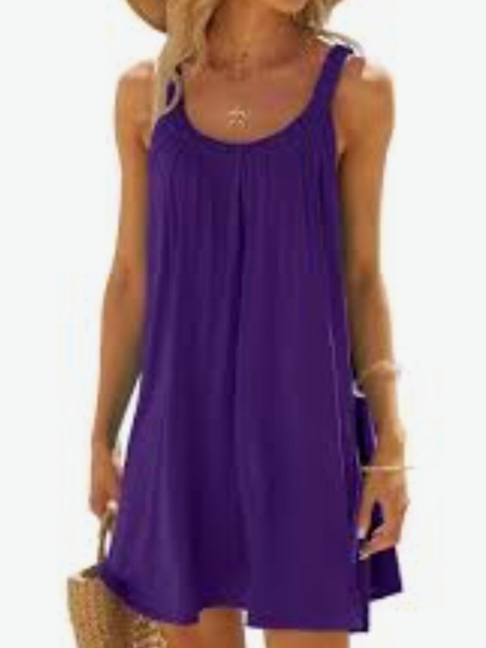 Purple VENUS Soft, Flowing Midi Summer Dress / Bathing Suit Cover-up in Sz Small